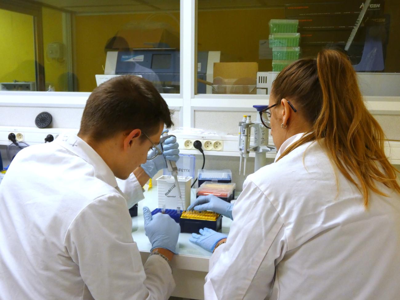 Photo d'un duo travaillant dans le workshop BYOS
